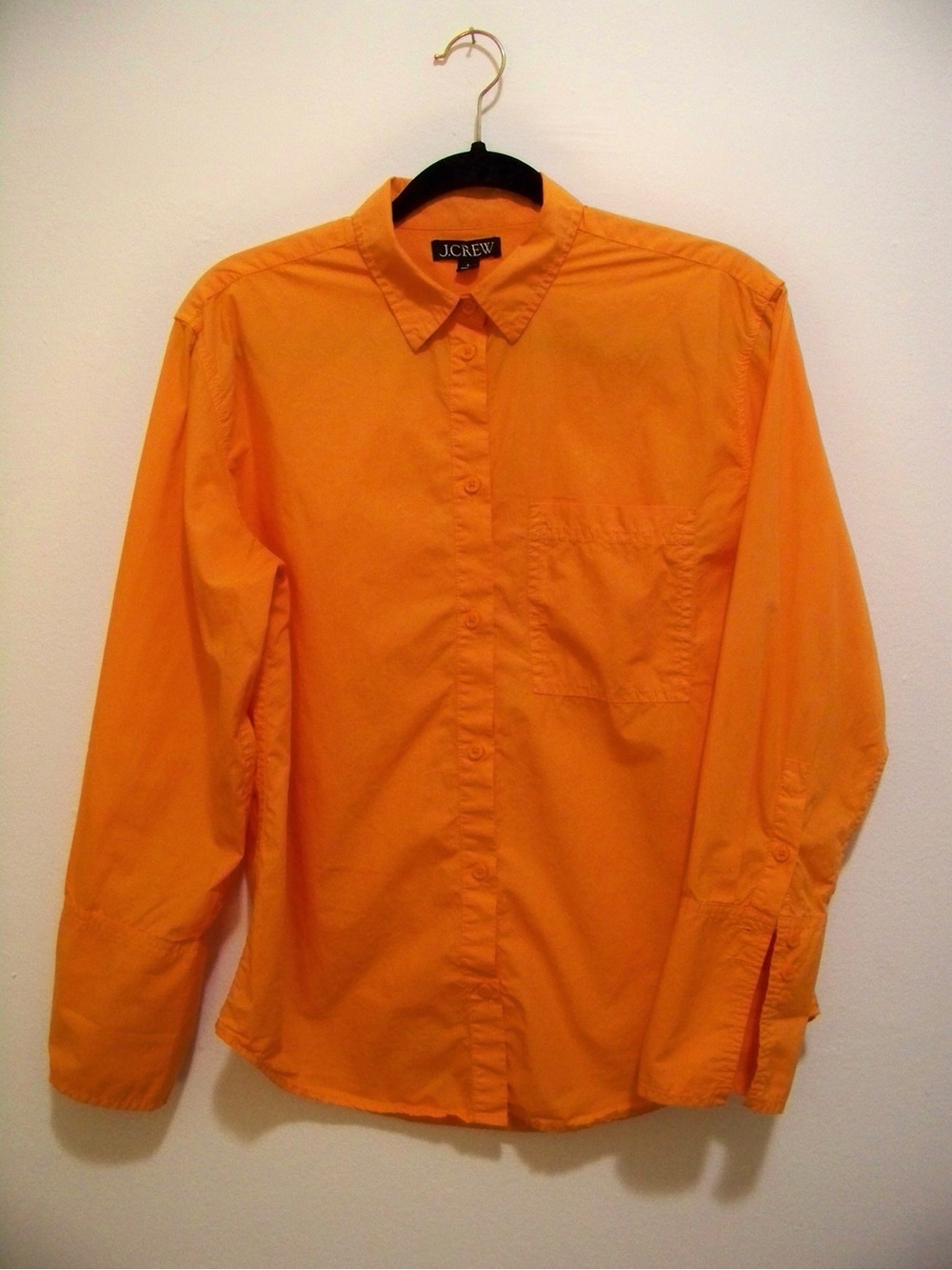 J. Crew Orange Long Sleeve Button Down Shirt